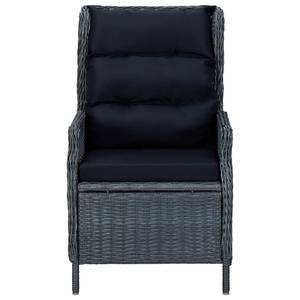 Gartensessel D4373 Grau - Rattan - 88 x 100 x 57 cm