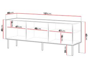 TV-Lowboard Palazzo Bis 3D Schwarz