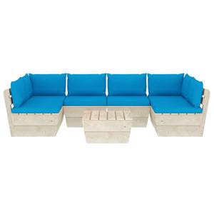 Garten-Lounge-Set (7-teilig) 3016490-17 Blau - Hellblau