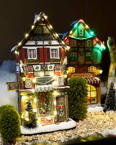 Figur Miniatur-Weihnachtsdorf Luville Stein - 8 x 28 x 18 cm