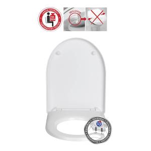 WC-Sitz aus Duroplast SINDIA, Easy-Close Weiß - Kunststoff - 37 x 7 x 47 cm