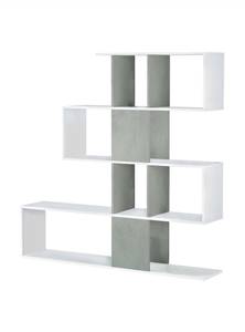 Librairie Damago Blanc - Bois manufacturé - 145 x 145 x 29 cm