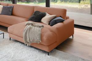 Sofa CARA Wohnlandschaft U-Form Cord Braun