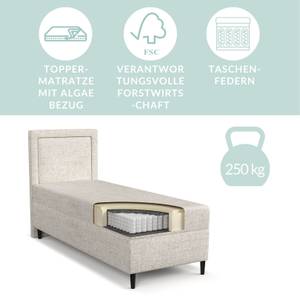 Boxspringbett Kallista Beige - Breite: 100 cm - H3