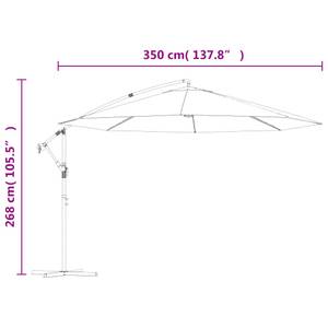 Sonnenschirm K054 Weiß - Textil - 100 x 250 x 100 cm