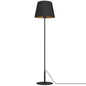 Lampe sur pied KAJA Noir - Doré - Métal - Textile - 38 x 154 x 38 cm