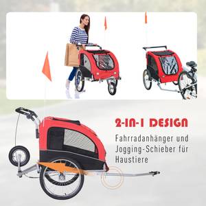 Fahrradanhänger 5663-1289 Rot