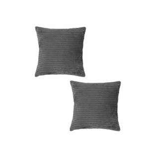 Set Plaid und zwei Kissenhüllen Glenn Grau - Textil - 140 x 2 x 200 cm