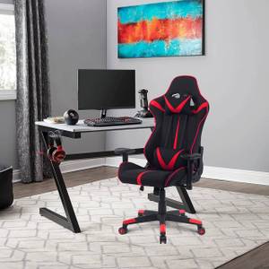 Gaming Stuhl Joel Schwarz - Rot - Metall - Textil - 64 x 135 x 64 cm