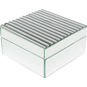 Box Elegant Silber - Glas - 16 x 8 x 16 cm