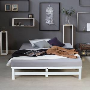 Lit palette en bois 1966 Largeur : 140 cm - Blanc