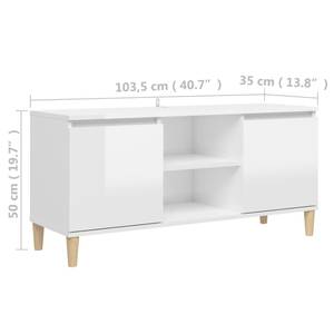 Meuble tv 3009522 Blanc brillant