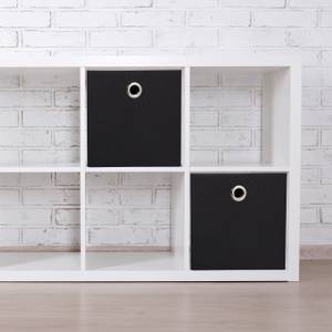 Lot de 2 boîtes de rangement Noir - Argenté