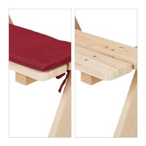 Table & bancs en bois pour enfants Marron - Rouge - Bois manufacturé - Matière plastique - Textile - 89 x 50 x 79 cm