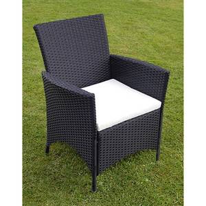 Garten-Essgruppe (7-teilig) 296279-2 Schwarz - Kunststoff - Polyrattan - 90 x 75 x 150 cm