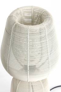 Tischleuchte Aboso Weiß - Durchmesser Lampenschirm: 18 cm