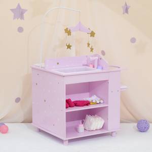 Glitzersterne Prinzessin Babypuppe Violett - Holzwerkstoff - Kunststoff - Massivholz - 49 x 98 x 58 cm