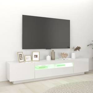 TV-Schrank mit LED-Leuchten D675 Hochglanz Weiß