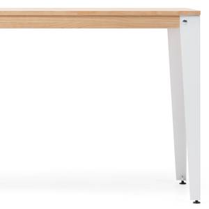 Table bureau Lunds 110x70 Blanc-Naturel Blanc
