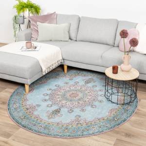 Teppich Vintage R Lily Medaillon Hellblau - 200 x 200 cm