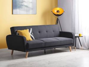 3-Sitzer Sofa FLORLI Schwarz - Eiche Hell