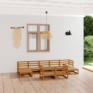 Garten-Lounge-Set (9-teilig) 3009743-1 Braun - Massivholz - Holzart/Dekor - 70 x 30 x 70 cm