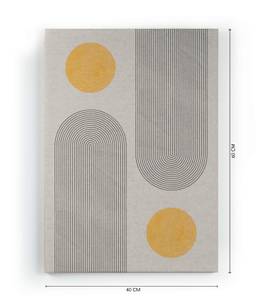 Leinwand 60x40 Gelb geometrisch Textil - 3 x 60 x 40 cm