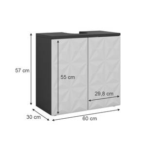 Meuble sous vasque simple Edge 40298 Noir