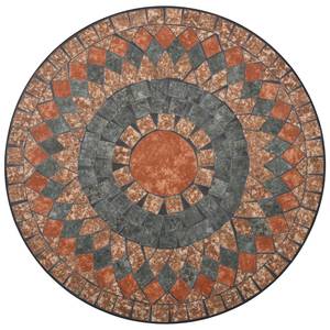 Mosaik Bistro-Set (3-teilig) Orange - Metall - 60 x 70 x 60 cm