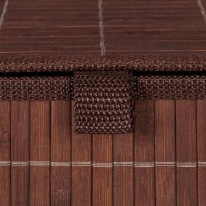 Lot de 6 paniers de rangement en bambou Marron foncé