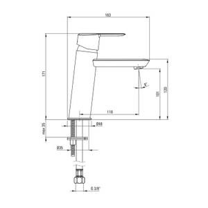 Design Waschtischarmatur goldfarben Gold - Metall - 5 x 18 x 17 cm