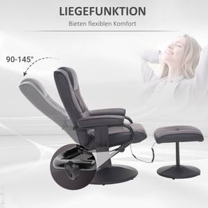 Massageliege mit Ottomane 700-037V01BN Braun - Kunstleder - 84 x 95 x 77 cm