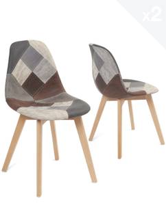 Chaise patchwork NADA (lot de 2) Gris