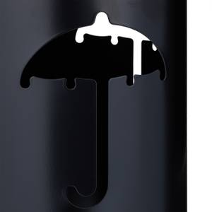 Schirmständer Regenschirm schwarz Schwarz - Metall - 19 x 48 x 19 cm