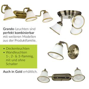 Innenstrahler GRANDO Bronze - Graumetallic - Weiß