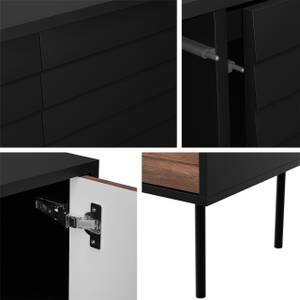 Sideboard Cortina Schwarz - Walnuss