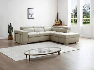 Schlafsofa MELICENA Beige - Textil - 224 x 81 x 263 cm