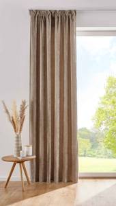 Vorhang Thermo Chenille samtig Grau - Textil - 140 x 245 x 1 cm