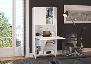Sekretär MEGAN 80x36-99x175 Weiß