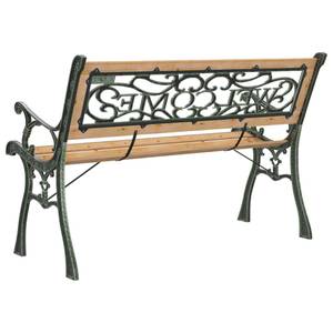 Banc de jardin 317118 Marron - Bois massif - Bois/Imitation - 122 x 73 x 51 cm