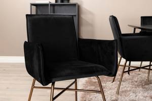 Essgruppe Pippi 9 (7-teilig) Schwarz - Massivholz - 90 x 75 x 190 cm