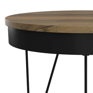 Table basse Kiara Noir - Bois massif - 70 x 45 x 70 cm