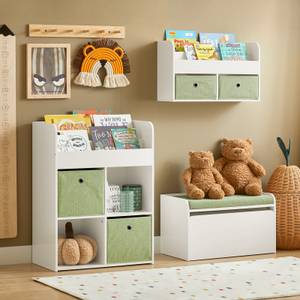 Etagère pour enfants KMB79-W Vert - Blanc - Bois manufacturé - 60 x 80 x 34 cm