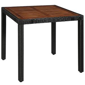 Garten-Essgruppe (5-teilig) 43934 Schwarz - Kunststoff - Polyrattan - 80 x 75 x 80 cm