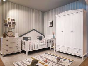 Polo & Marie Kinderzimmer Weiß - Holzwerkstoff - 1 x 1 x 1 cm