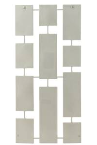 Miroir 11parties metal argent H. 47,5cm Métal - 12 x 12 x 12 cm