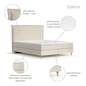 Boxspringbett Calma Beige - Breite: 180 cm