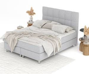 Boxspringbett Elisio Hellgrau - Breite: 160 cm