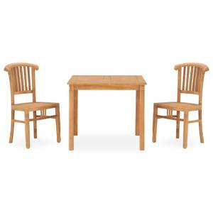 Salle à manger (lot de 3) 3060014 Marron - Bois massif - Bois/Imitation - 85 x 75 x 85 cm