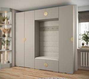 Garderobe Inova 4 Z8 Gold - Grau - Weiß